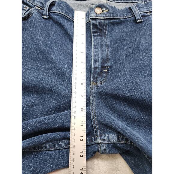 Vintage Riders Eased Fit High Rise Straight Leg Jean Size 22W Blue Stretch Denim - Picture 10 of 13